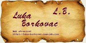 Luka Borkovac vizit kartica